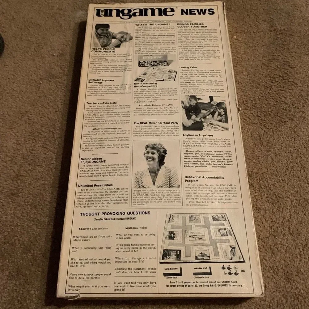 Ungame 1975 Vintage Christian Version Board Game